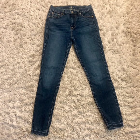 7 For All Mankind Skinny High Waisted Denim - Picture 3 of 4